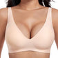 💕HEIßER Verkauf 50% Rabatt💕 Jelly Kabellose Damen Komfortable Kabellose BHs Push Up Bralettes Nahtlose T-Shirt-BHs Deep V Alltags-BHs