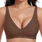 💕HEIßER Verkauf 50% Rabatt💕 Jelly Kabellose Damen Komfortable Kabellose BHs Push Up Bralettes Nahtlose T-Shirt-BHs Deep V Alltags-BHs