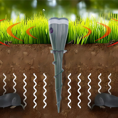 💥HEISSER VERKAUF – 70 % RABATT! ☘️Solarbetriebener, wasserdichter Schraub-Maulwurf-Vertreiber 🐁🚫