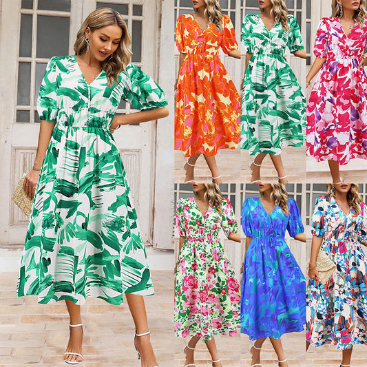 🔥Sommer-Hit ：Bohemian-Urlaubsstil-Kleid🌸